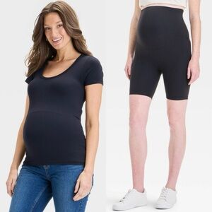 Ingrid & Isabel Maternity T-Shirt + Bike Shorts Set (2)